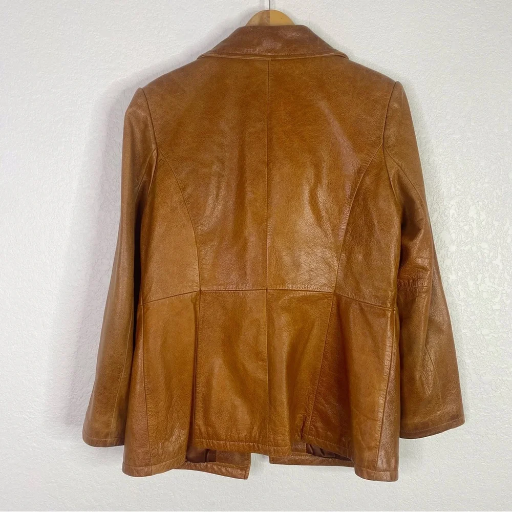 Vintage Valerie Stevens Brown 100% Leather Jacket - Picture 14 of 14